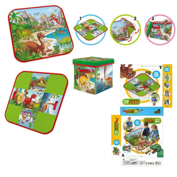 2 in 1 Convertible Dinosaur Toys Storage Dinosaur Play Mat