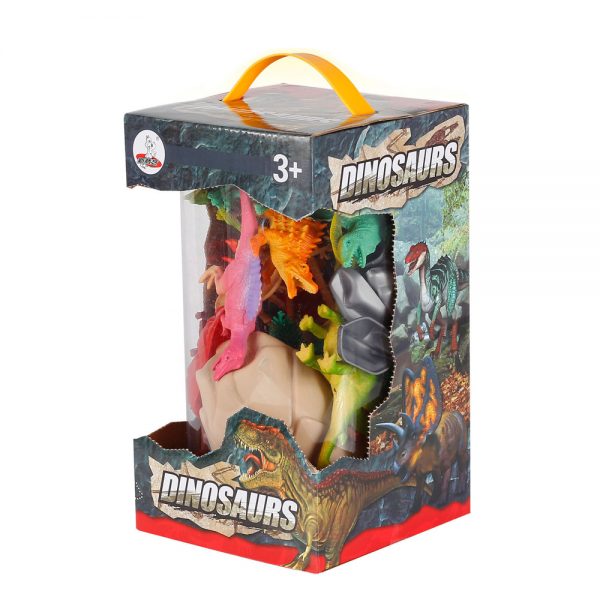 Plastic dinosaur model with play mat set toy