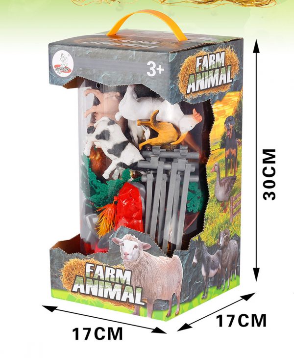 40PCS Plastic Farm animals model with play mat set toy