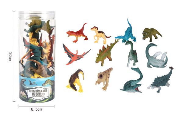 Wholesale 12 kinds solid plastic small toy dinosaur