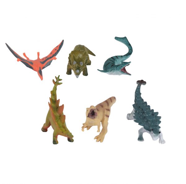 6pcs mixed PVC solid plastic toy small dinosaur model