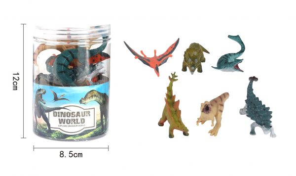 6pcs mixed PVC solid plastic toy small dinosaur model