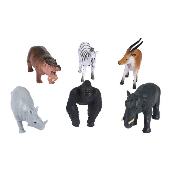 6pcs figure set plastic small animal toy model