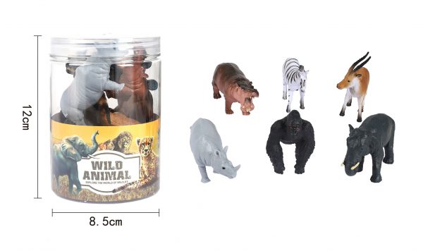 6pcs figure set plastic small animal toy model