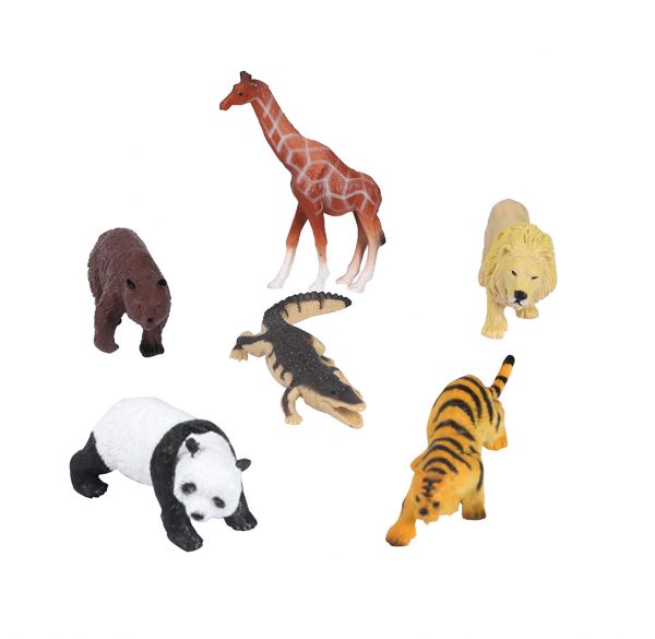 Wild animal figure play set small toy plastic animal model
