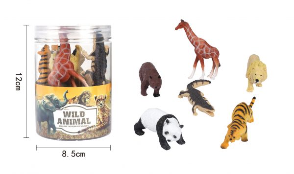 Wild animal figure play set small toy plastic animal model