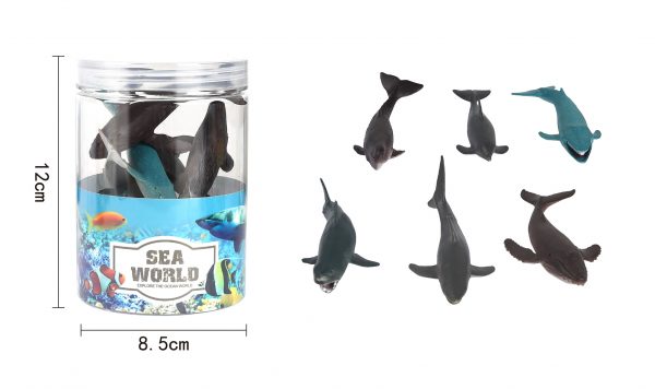 Small solid pvc shark figure deep ocean plastic toy animal