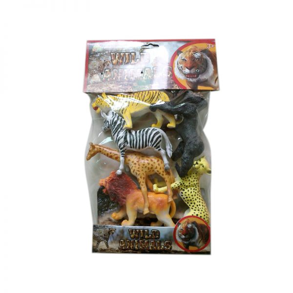 7inches zebra giraffe lion tiger figure set bulk plastic animal toys