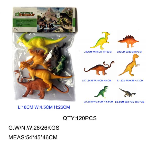 Plastic children play figure plastic dinosaur toy set