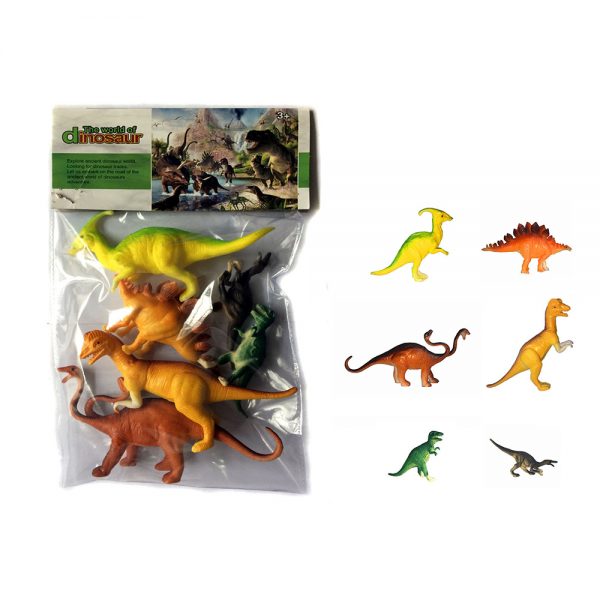 Plastic children play figure plastic dinosaur toy set