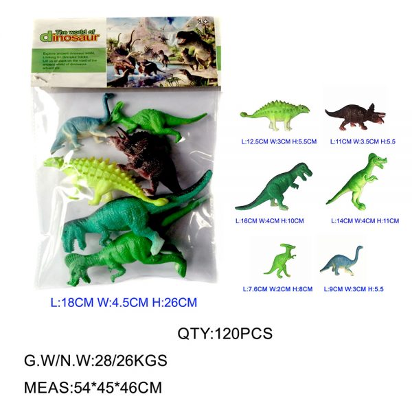 Plastic children play figure plastic dinosaur toy set