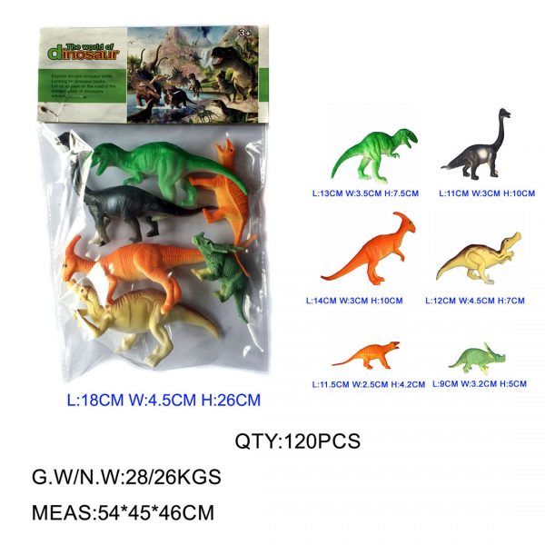 Plastic children play figure plastic dinosaur toy set