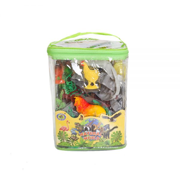 Animal figure play set with mat