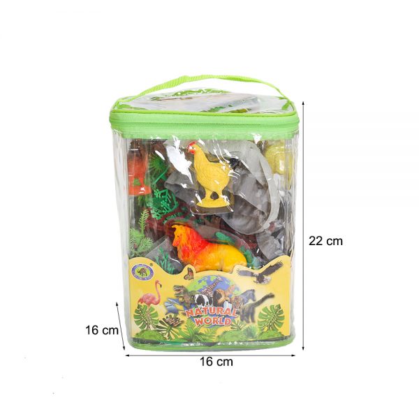 Animal figure play set with mat