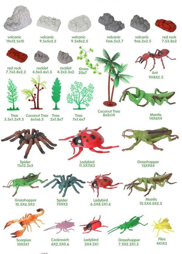 Plastic model insect toy set