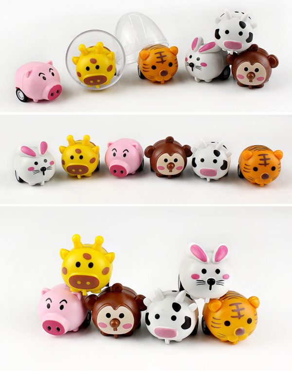Promotional cheap small pull back animal model toy
