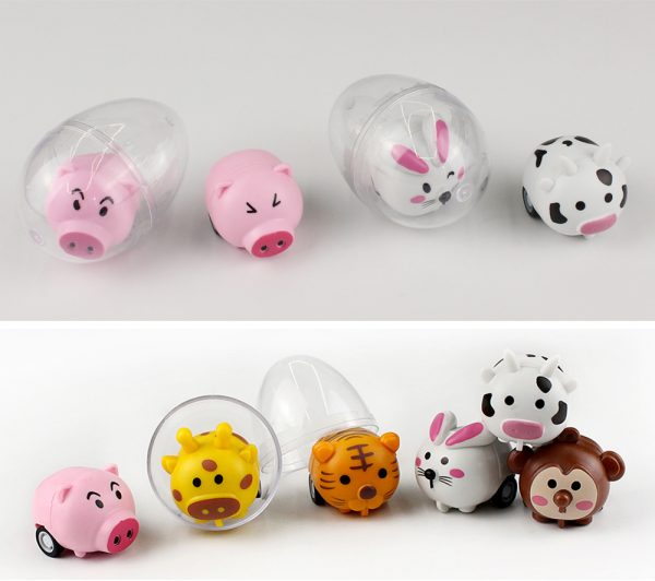 Promotional cheap small pull back animal model toy