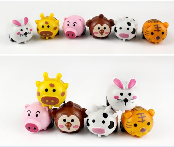 Bulk pull back cute animal model cheap mini toy