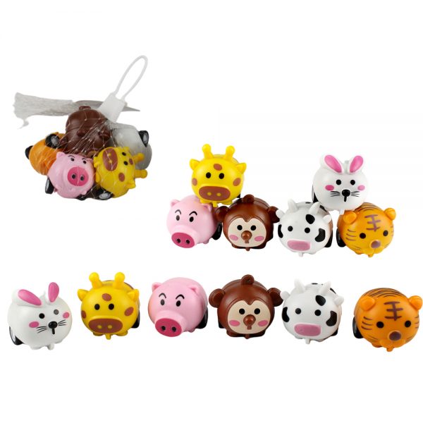 Bulk pull back cute animal model cheap mini toy