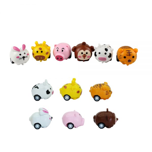 Bulk pull back cute animal model cheap mini toy