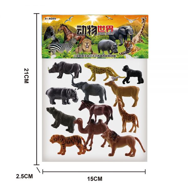 Solid 2.5 inches cheap plastic animal small toy