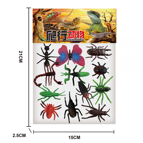 Juguetes plastic 2.5 inches insect model capusle toy