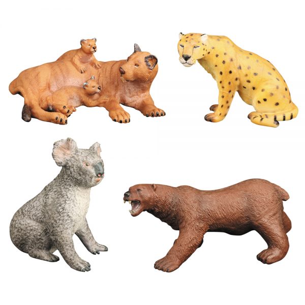 Vinyl wild animal model toy with cotton