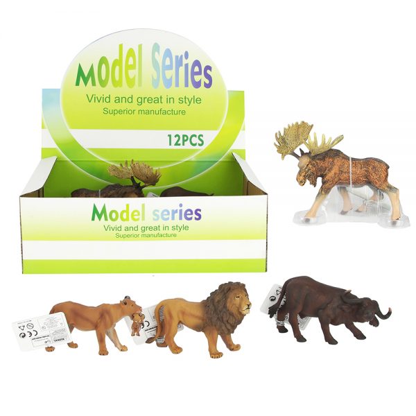 Buffalo lion moose model wild animal toy