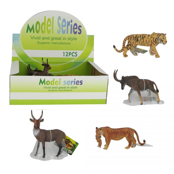 Realistic hand painted wild animal model solid toy plastic animal figure