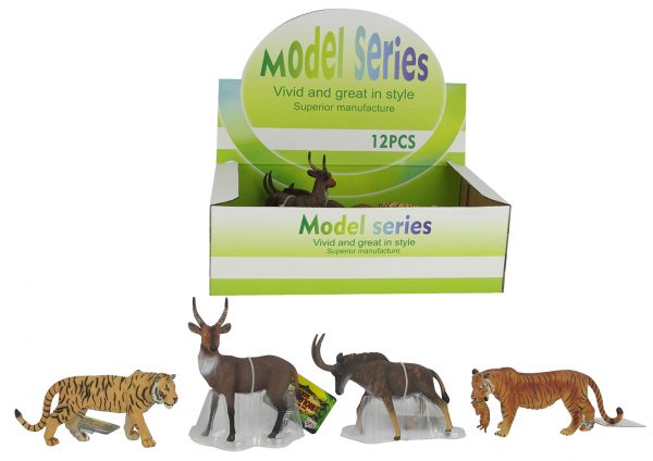 Realistic hand painted wild animal model solid toy plastic animal figure