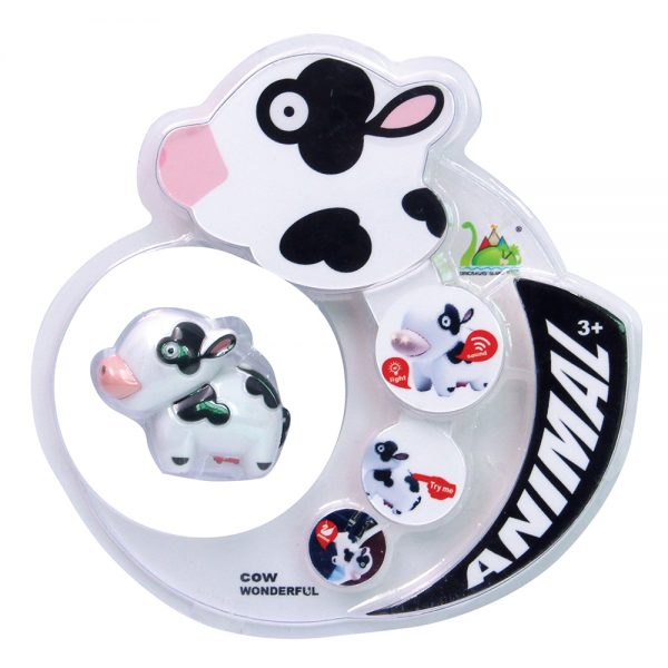 12 kinds mixed packaging kids plastic vinyl sound lighted cartoon animal toy