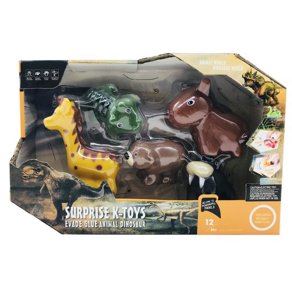 Cartoon wild animal soft plastic bath tub vinyl toy with BB sound
