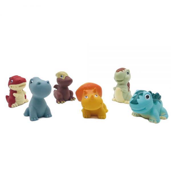 Cute small soft plastic bath time vinyl dinosaur baby toy