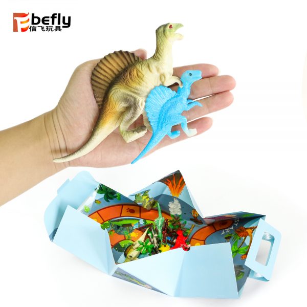 22pcs funny floor play gift plastic dinosaur figure set toy with play mat