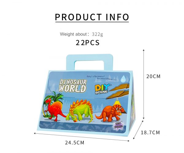22pcs funny floor play gift plastic dinosaur figure set toy with play mat