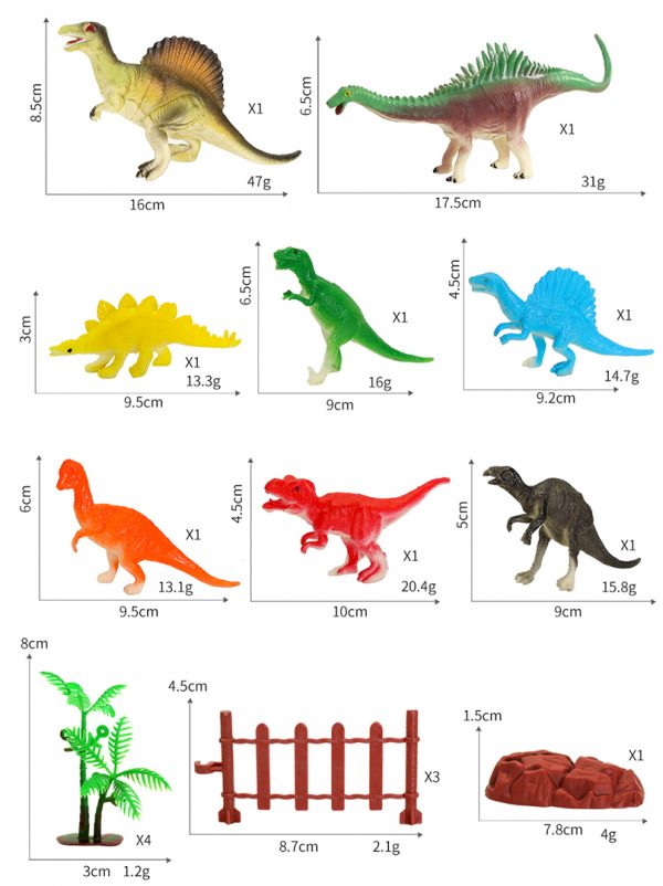 22pcs funny floor play gift plastic dinosaur figure set toy with play mat