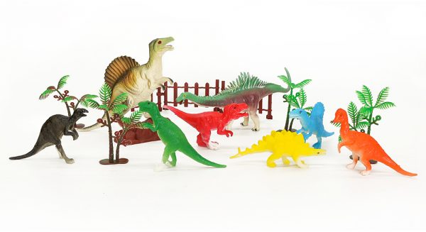 22pcs funny floor play gift plastic dinosaur figure set toy with play mat