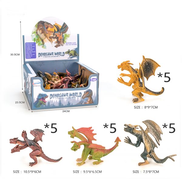 Small plastic dragon figure toy