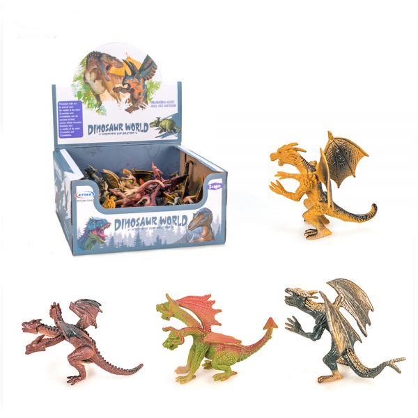 Small plastic dragon figure toy