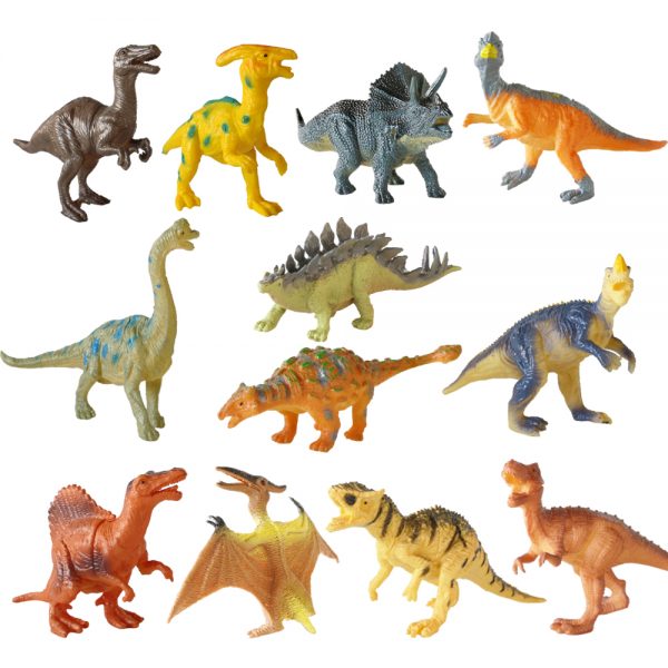 12 kinds mixed model hollow plastic dinosaur toy