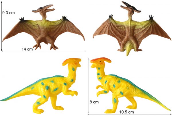 12 kinds mixed model hollow plastic dinosaur toy