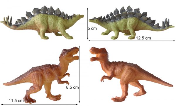 12 kinds mixed model hollow plastic dinosaur toy