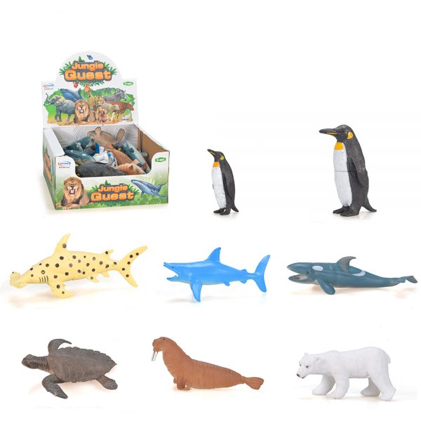 24pcs mixed packaging plastic deep ocean animal toy