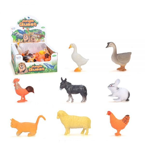 21pcs mixed plastic fam animal model toy