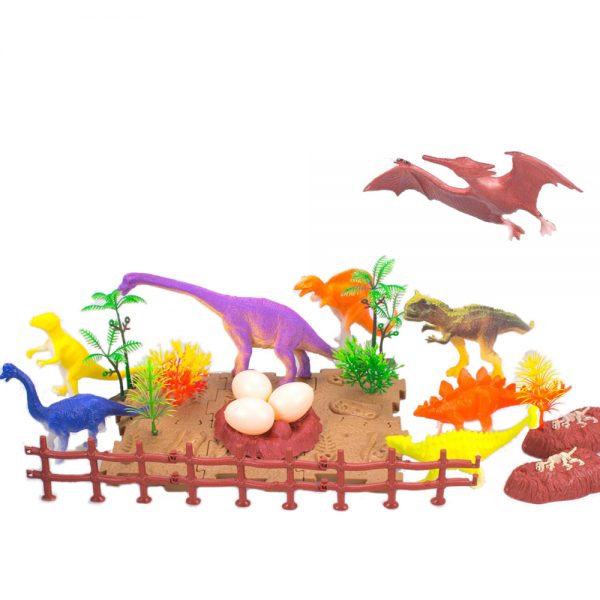 Plastic diy dinosaur park toy