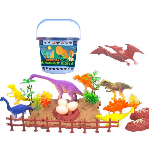 Plastic diy dinosaur park toy