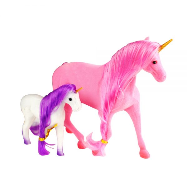 Dress up pink plastic unicorn model toy