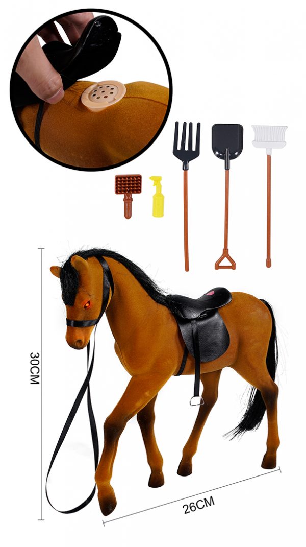 Realistic farm animal figure play set plastic toy horse model