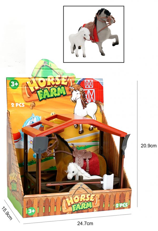 Farm animal model set plastic horse toy
