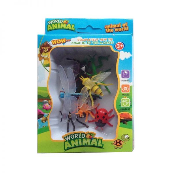 Really cheap 8pcs natural world animal plastic insect model toy